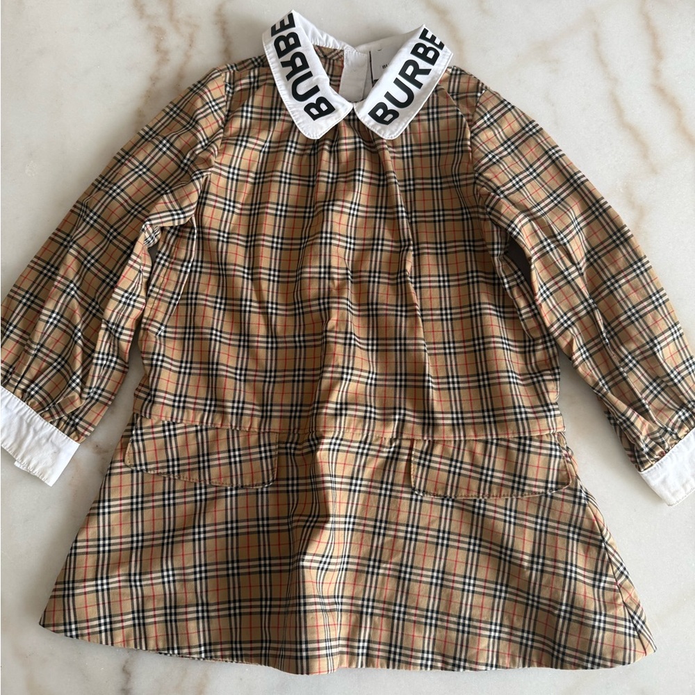 Burberry Beige and Black Plaid Garment